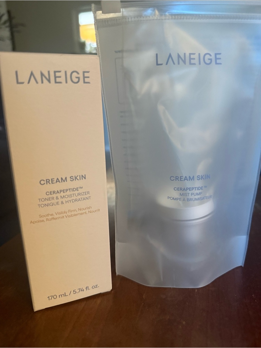 LANEIGE Cream Skin Cerapeptide Toner & Mist Pump - White